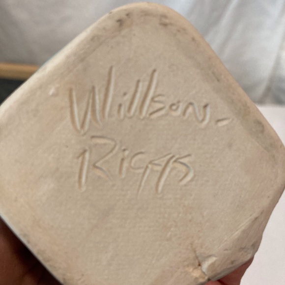 Willson-Riggs Ojo Sarco Pottery Vase Sustainable Community since the 1970’s Blue - Picture 9 of 10